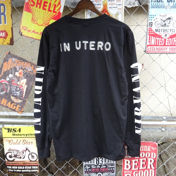 バンドTシャツ ロンT ニルヴァーナ 黒 カラフル エンジェル IN UTERO 9923 | Vintage.City 빈티지숍, 빈티지 코디 정보