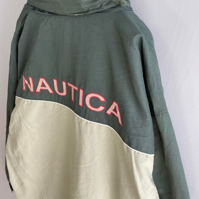 NAUTICA embroidery nylon jacket size XL 配送C ノーティカ　背面刺繍ロゴ　ナイロンジャケット　セーリングジャケット | Vintage.City 빈티지숍, 빈티지 코디 정보