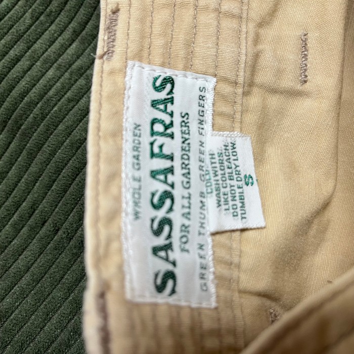 SASSAFRAS/Fall Leaf Pants/  1/2/ショーツ/ササフラス/サンドベージュ/コットン/ショーツ/フォールリーフ/Gardener/ガーデナー/ハーフパンツ/ワークパンツ | Vintage.City 古着屋、古着コーデ情報を発信