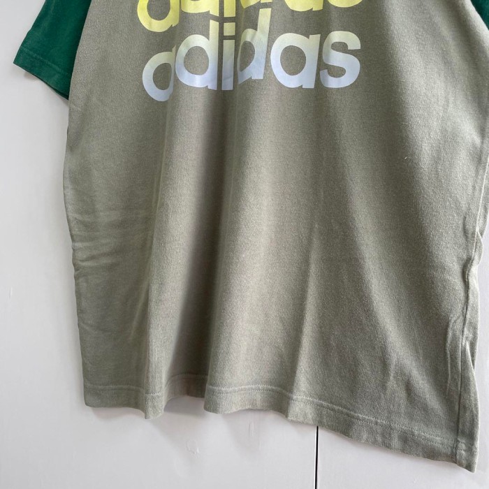adidas big logo  raglan T-shirt size L 配送C アディダス　ビッグロゴ　ラグランTシャツ　マルチカラー | Vintage.City 빈티지숍, 빈티지 코디 정보