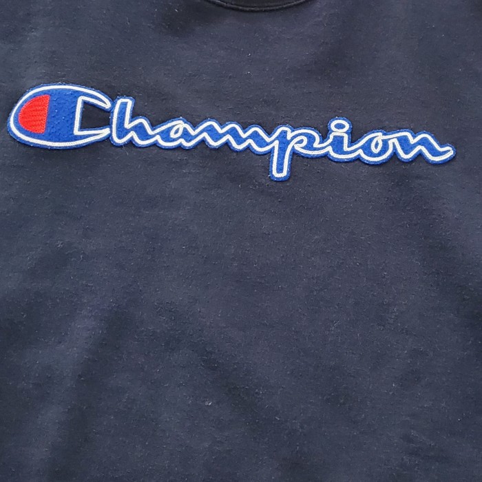 champion チャンピオン 刺繍ワッペンスウェットトレーナーネイビー古着紺色 | Vintage.City 古着屋、古着コーデ情報を発信