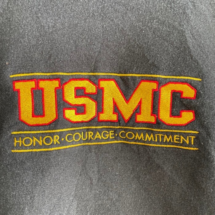 USMC embroidery logo sweat size M 配送C 米軍　刺繍ロゴ　スウェット　メキシコ製　ギルダン | Vintage.City 빈티지숍, 빈티지 코디 정보