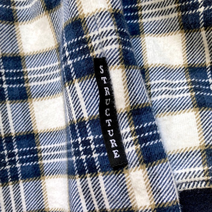 90’s “STRUCTURE” L/S Check Polo Shirt | Vintage.City 빈티지숍, 빈티지 코디 정보