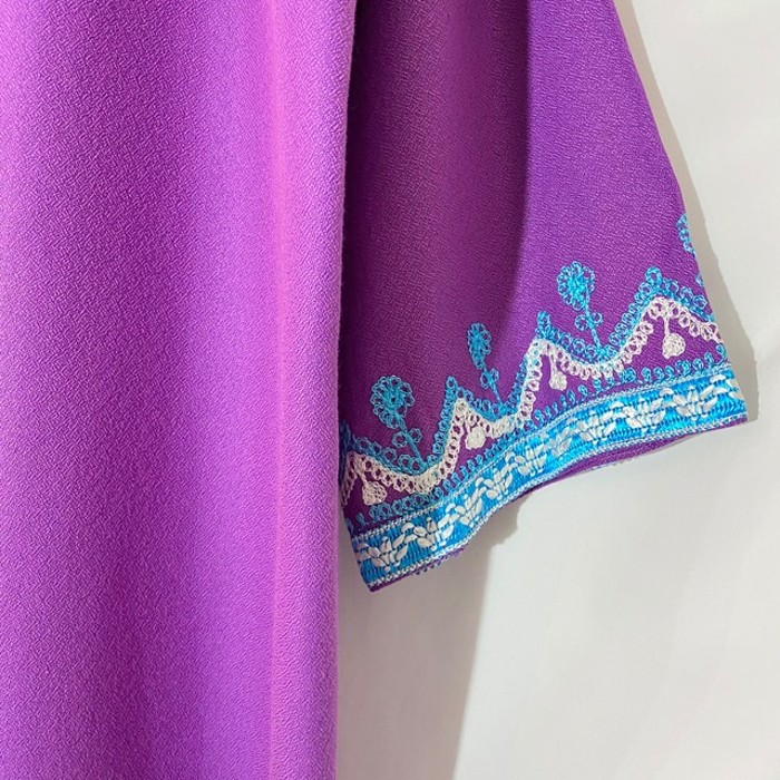 ワンピース ドレス 民族 カフタンドレス 紫 青  XL相当 | Vintage.City 빈티지숍, 빈티지 코디 정보
