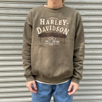 HARLEY DAVIDSON ハーレーダビッドソン　ロゴスウェット　カーキ　L | Vintage.City 古着屋、古着コーデ情報を発信