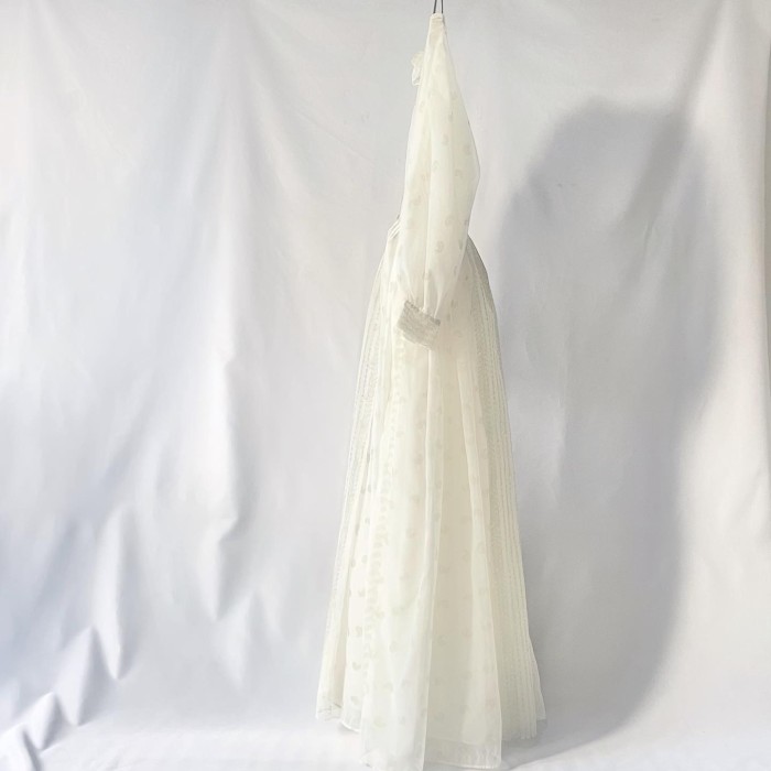 vintage MAXAN white paisley see-through maxi gown ヴィンテージ 白シースルーペイズリー柄マキシ丈ガウン | Vintage.City 빈티지숍, 빈티지 코디 정보