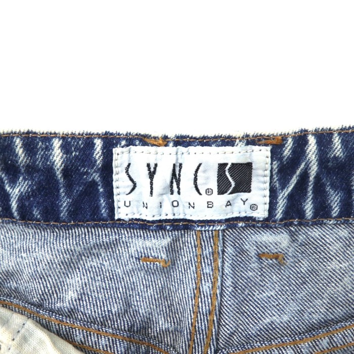 SYNCS UNION BAY ケミカルウォッシュ ハイウエスト テーパード デニムパンツ 10 ブルー コットン アルゼンチン製 | Vintage.City Vintage Shops, Vintage Fashion Trends