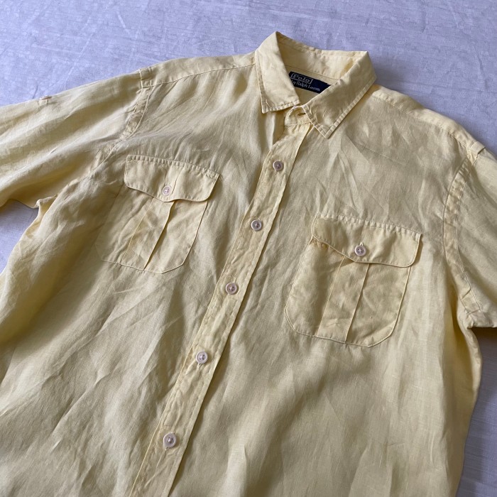 00’s polo Ralph Lauren/ポロラルフローレン ロングスリーブシャツ リネンシャツ イエロー 古着 fc-1689 | Vintage.City Vintage Shops, Vintage Fashion Trends