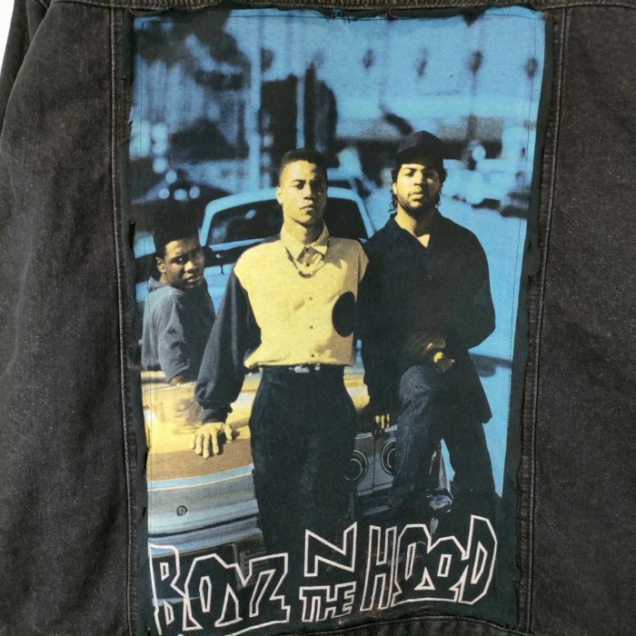 [HIPHOPリメイク古着]BoyzInTheHood ブラックデニムリメイクジャケット | Vintage.City 古着屋、古着コーデ情報を発信