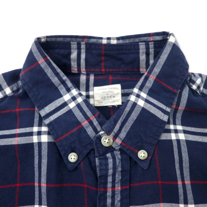 J.CREW オックスフォード ボタンダウンシャツ M ネイビー コットン | Vintage.City 빈티지숍, 빈티지 코디 정보