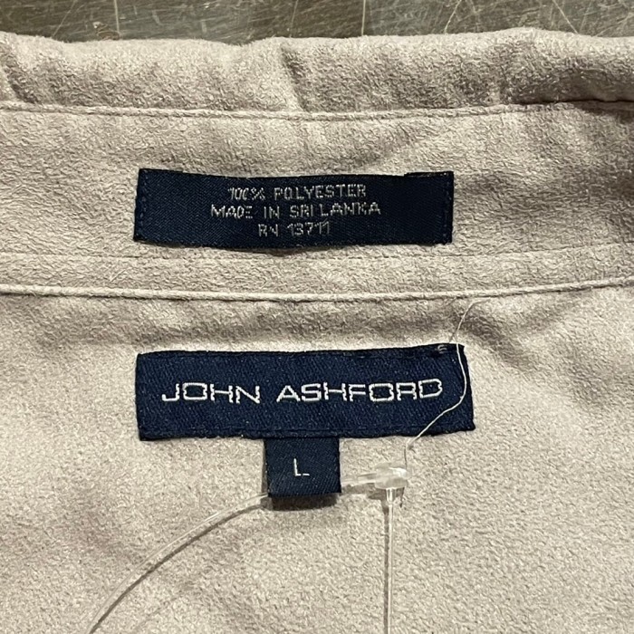 JOHN ASHFORD 隠しボタンダウン　フェイクスエードシャツ　長袖シャツ　C799 | Vintage.City 古着屋、古着コーデ情報を発信