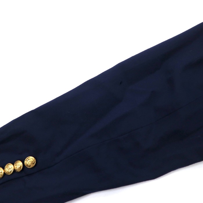 Ralph Lauren テーラードジャケット 紺ブレ 4 ネイビー ウール ギャバジン エンブレムロゴ刺繍 金ボタン USA製 | Vintage.City 古着屋、古着コーデ情報を発信
