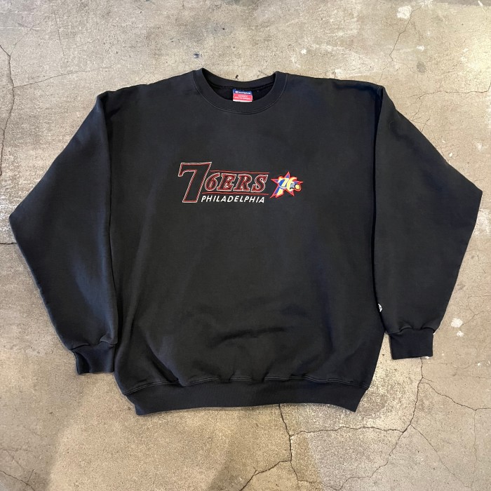 Champion NBA 76ers embroidery sweat | Vintage.City 古着屋、古着コーデ情報を発信