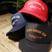 ataco garage originals オリジナルプリント ataco garage com メッシュキャップ 帽子 ブラック ネイビー 紺 フリーサイズ OTTO | Vintage.City 古着屋、古着コーデ情報を発信