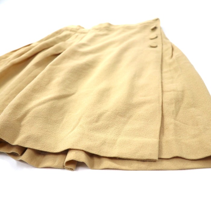 Talbots ボックスプリーツ ラップスカート 8 ベージュ ウール USA製 | Vintage.City 빈티지숍, 빈티지 코디 정보