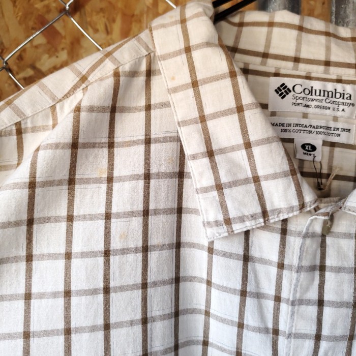 Columbia コロンビア　90s  半袖チェックシャツ　ビッグサイズ　ユニセックス　ストリート　アメカジ　古着 | Vintage.City 빈티지숍, 빈티지 코디 정보