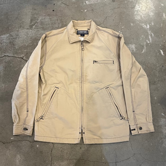 STRUCTURE cotton zip up jacket | Vintage.City 빈티지숍, 빈티지 코디 정보