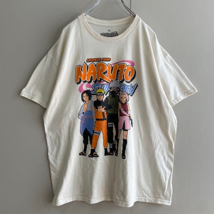 Naruto anime T-shirt size XL 配送C ナルト疾風伝　アニメTシャツ　サスケ　サクラ　カカシ | Vintage.City 빈티지숍, 빈티지 코디 정보