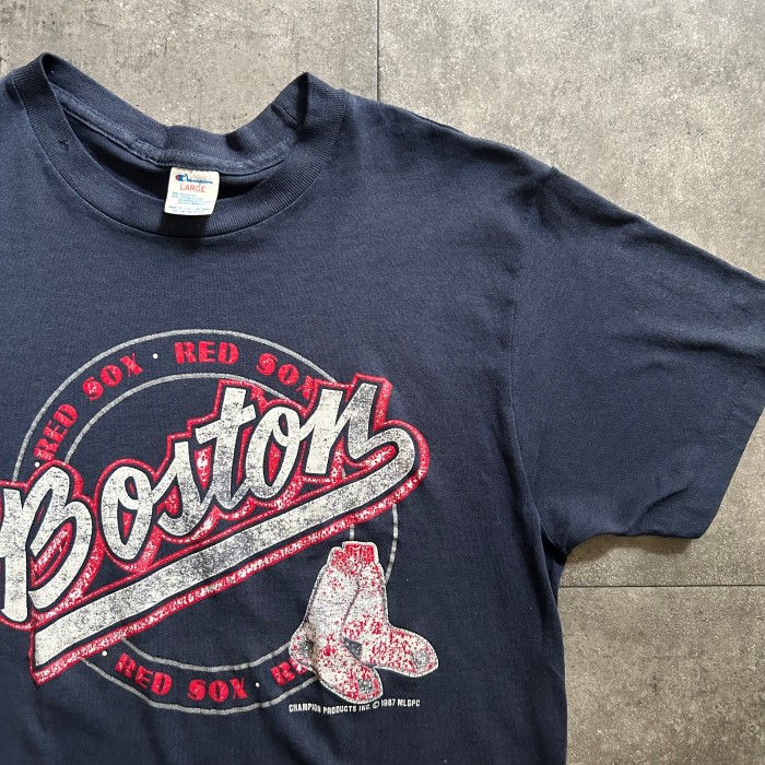 80s チャンピオン tシャツ USA製 ネイビー L レッドソックス MLB | Vintage.City 古着屋、古着コーデ情報を発信