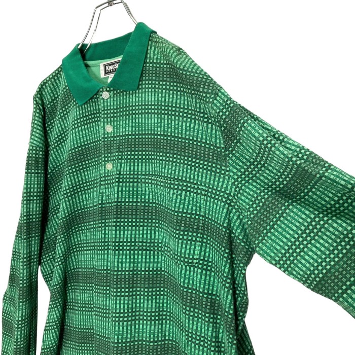 90s KINGSIZE PREMIUM L/S cotton polo shirt | Vintage.City 古着屋、古着コーデ情報を発信