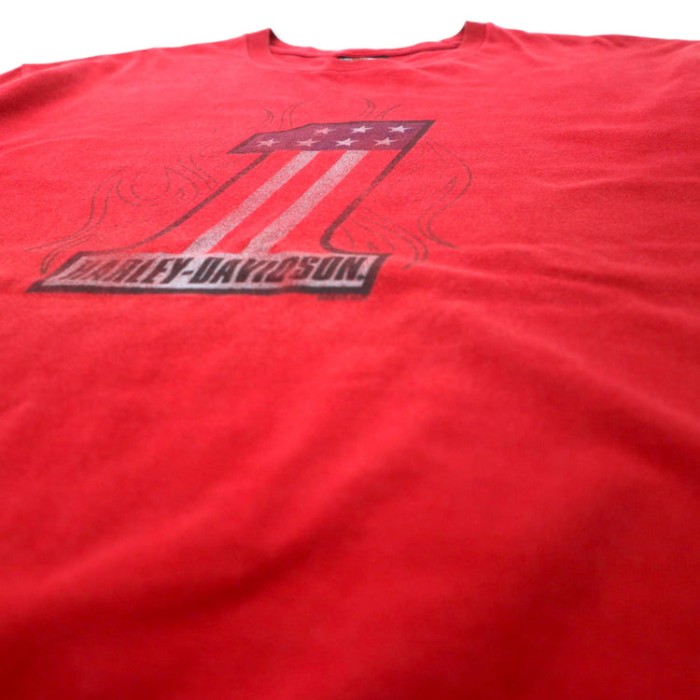 HARLEY DAVIDSON ナンバーワン プリント Tシャツ XL レッド コットン ALBANY GEORGIA ビッグサイズ | Vintage.City 古着屋、古着コーデ情報を発信