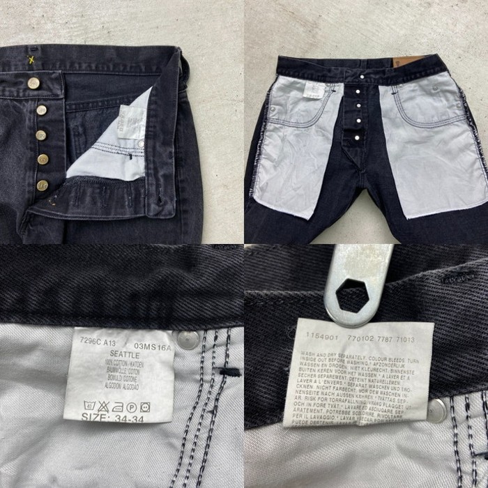 00年代 Lee リー ブラックデニムパンツ ストレート メンズW34 | Vintage.City 古着屋、古着コーデ情報を発信