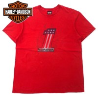 HARLEY DAVIDSON ナンバーワン プリント Tシャツ XL レッド コットン ALBANY GEORGIA ビッグサイズ | Vintage.City 빈티지숍, 빈티지 코디 정보