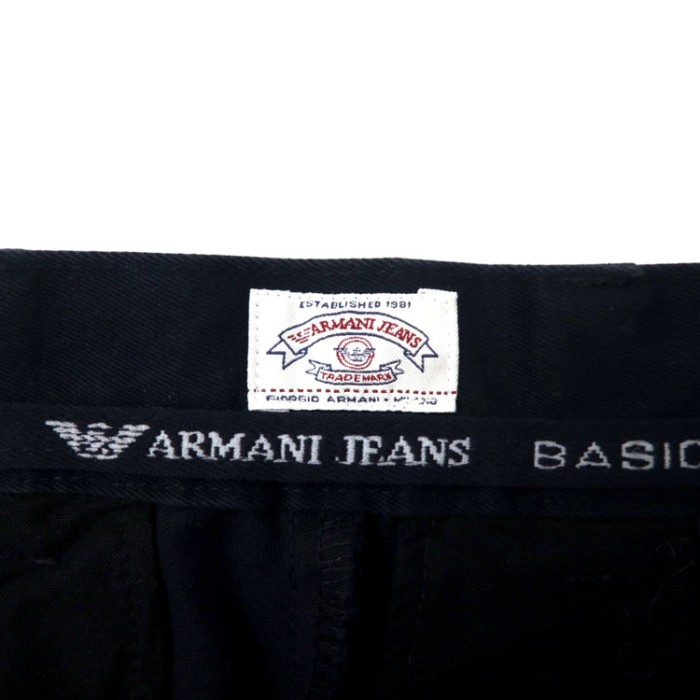 ARMANI JEANS イタリア製 テーパードパンツ 44 ブラック コットン 05P29CM PANTALONE 未使用品 | Vintage.City 古着屋、古着コーデ情報を発信