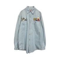 “LOONEY TUNES” L/S Embroidery Shirt | Vintage.City 古着屋、古着コーデ情報を発信