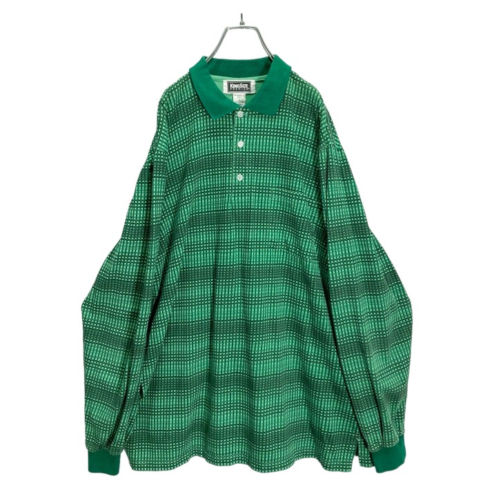 90s KINGSIZE PREMIUM L/S cotton polo shirt | Vintage.City 빈티지숍, 빈티지 코디 정보