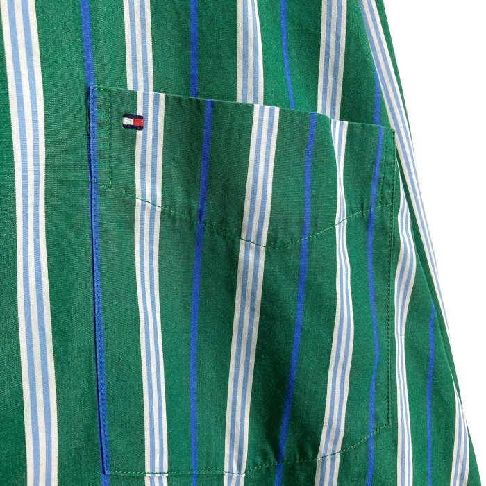 90-00s TOMMY HILFIGER L/S cotton BD stripe shirt | Vintage.City 古着屋、古着コーデ情報を発信