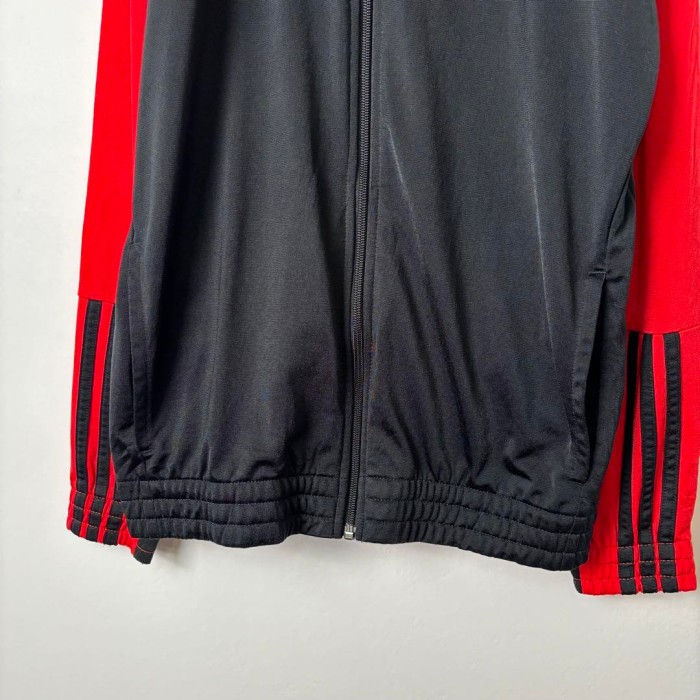 adidas スリーライン バイカラー トラックジャケット ジャージ 赤黒 S | Vintage.City 古着屋、古着コーデ情報を発信