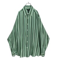 Liz Claiborne 00s L/S rayon mulch stripe shirt | Vintage.City 古着屋、古着コーデ情報を発信