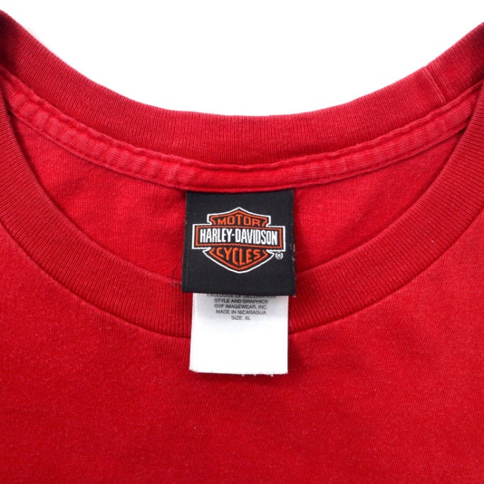 HARLEY DAVIDSON ナンバーワン プリント Tシャツ XL レッド コットン ALBANY GEORGIA ビッグサイズ | Vintage.City 古着屋、古着コーデ情報を発信
