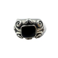 SILVER RING ブラックオニキス シルバー リング 指輪 13号 925 ゴシックデザイン | Vintage.City 빈티지숍, 빈티지 코디 정보