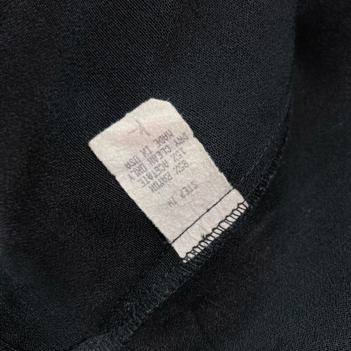 80-90s Rayon/Acetate bigsized black shirt | Vintage.City 古着屋、古着コーデ情報を発信
