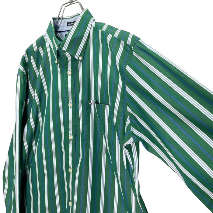 90-00s TOMMY HILFIGER L/S cotton BD stripe shirt | Vintage.City Vintage Shops, Vintage Fashion Trends