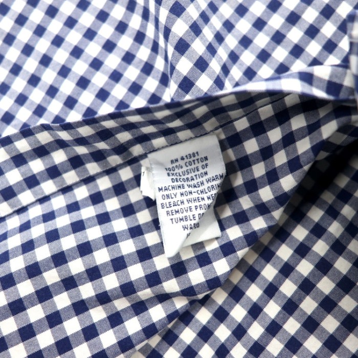 RALPH LAUREN ギンガムチェック ボタンダウンシャツ L ブルー コットン スモールポニー刺繍 | Vintage.City 古着屋、古着コーデ情報を発信