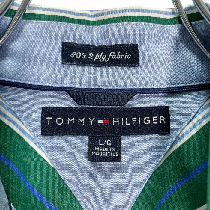 90-00s TOMMY HILFIGER L/S cotton BD stripe shirt | Vintage.City Vintage Shops, Vintage Fashion Trends