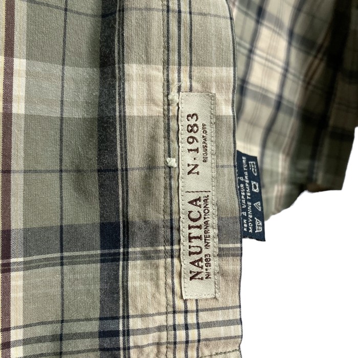 NAUTICA 90-00s L/S BD cotton check shirt | Vintage.City 빈티지숍, 빈티지 코디 정보