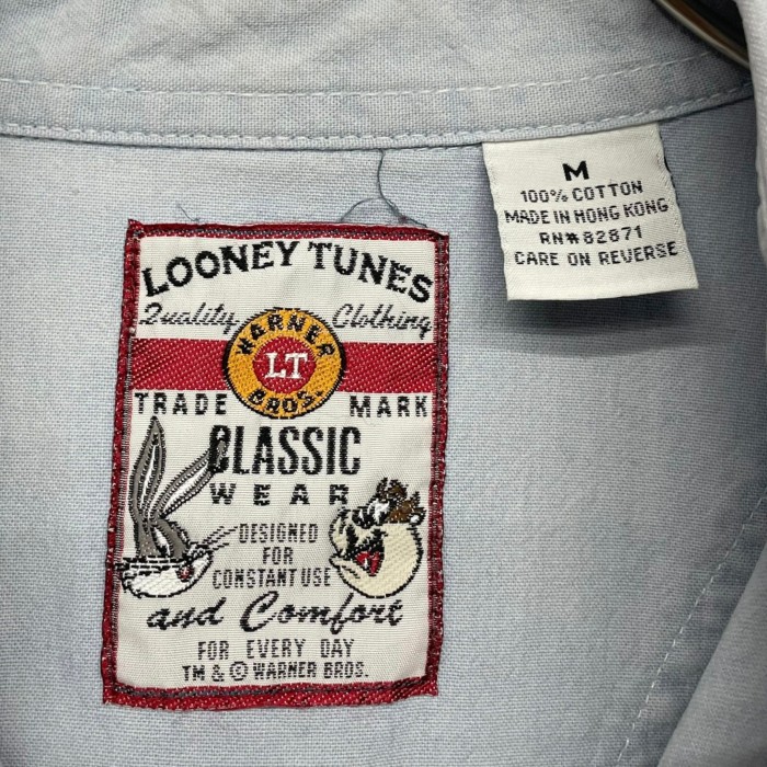“LOONEY TUNES” L/S Embroidery Shirt | Vintage.City 古着屋、古着コーデ情報を発信