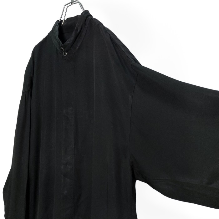 80-90s Rayon/Acetate bigsized black shirt | Vintage.City 빈티지숍, 빈티지 코디 정보
