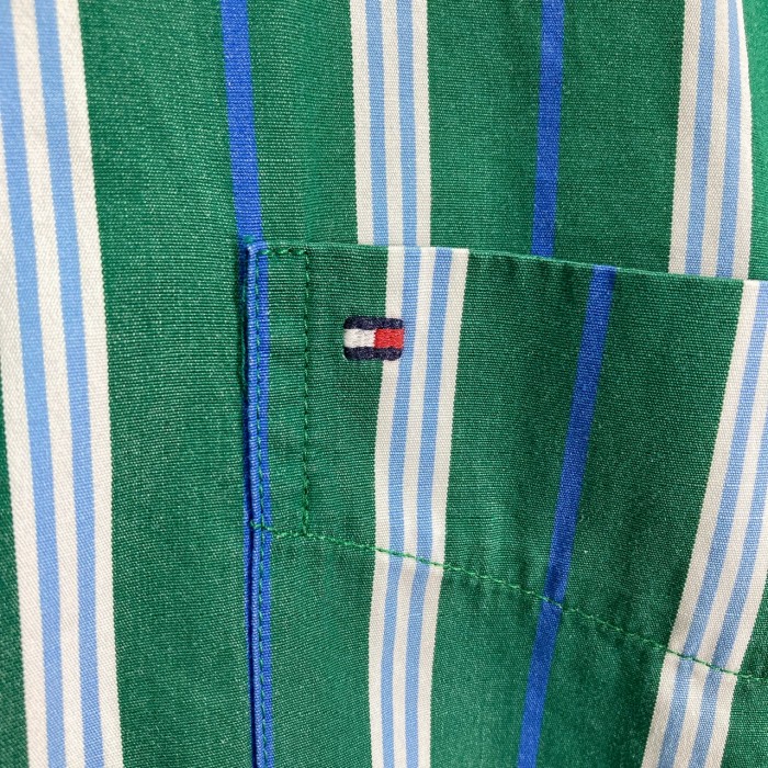 90-00s TOMMY HILFIGER L/S cotton BD stripe shirt | Vintage.City 古着屋、古着コーデ情報を発信