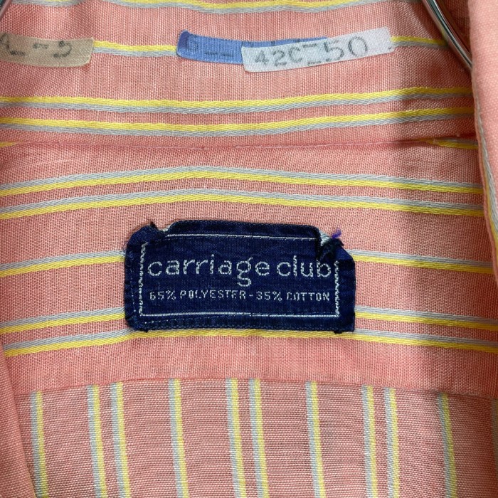 70s carriage club L/S stripe design shirt | Vintage.City 빈티지숍, 빈티지 코디 정보
