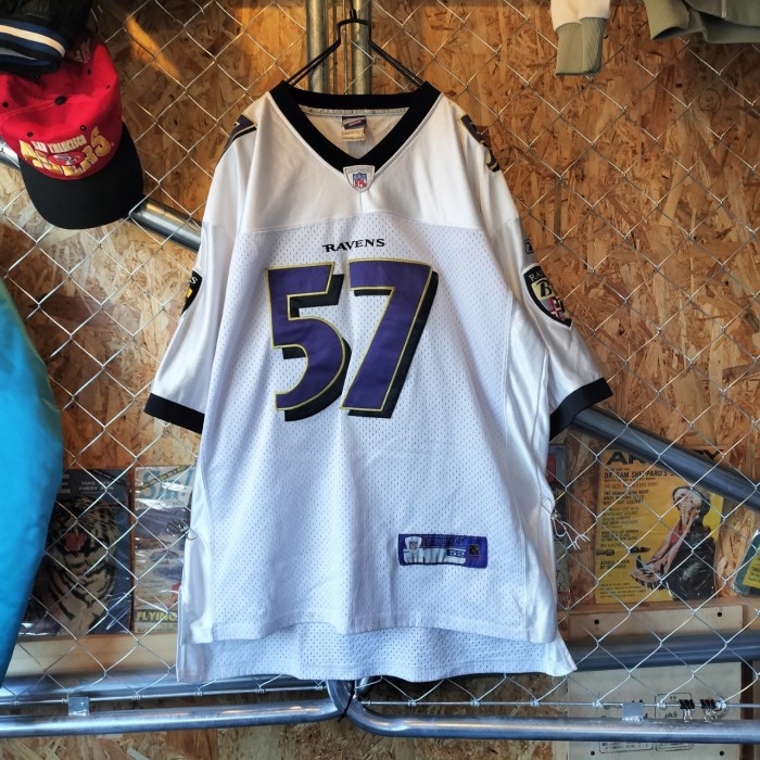 Baltimore Ravens NFL レイブンズ　刺繍デザイン　90s ゲームシャツ　ジャージ　アメフト　フットボール　ビッグサイズ　ユニセックス　ストリート　ヒップホップ　古着 | Vintage.City 빈티지숍, 빈티지 코디 정보