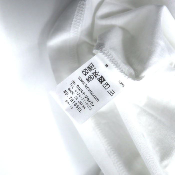 LACOSTE Vネック ボディーサイズ ピグメント Tシャツ XS ホワイト コットン TH165EL 日本製 未使用品 | Vintage.City 古着屋、古着コーデ情報を発信