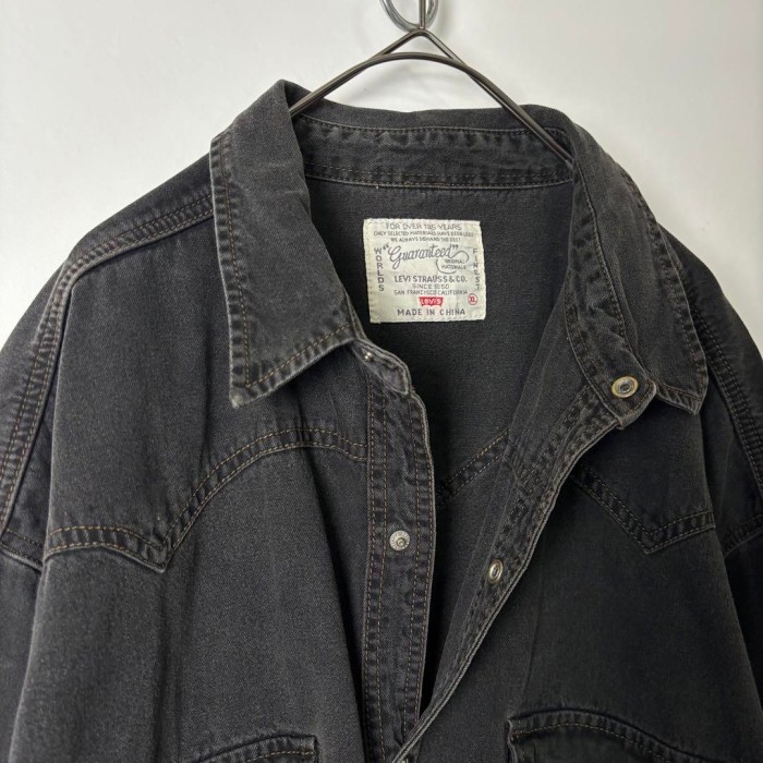 90s リーバイス デニムシャツ ウエスタンシャツ 長袖 ブラック XL | Vintage.City 古着屋、古着コーデ情報を発信
