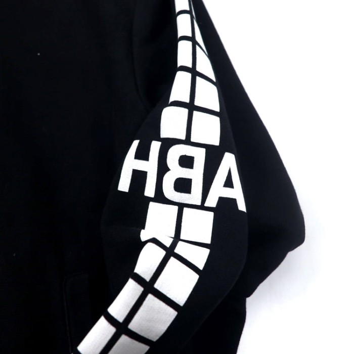 HOOD BY AIR ヨーロッパ製 HBA ボックスロゴ フーディー プルオーバーパーカー L ブラック コットン 袖ロゴ BOX LOGO HOODIE | Vintage.City 古着屋、古着コーデ情報を発信