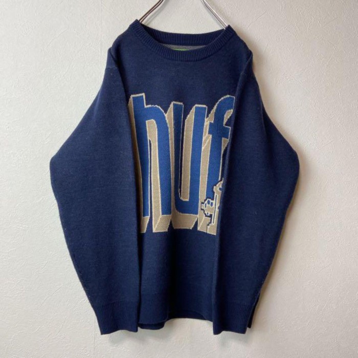 HUF bookend crew sweater size XL 配送B ハフ　ブックエンド　ニット　オーバーサイズ | Vintage.City 古着屋、古着コーデ情報を発信