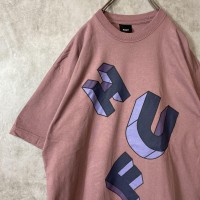 HUF big logo print T-shirt size L 配送A ハフ　ビッグロゴTシャツ　両面プリント | Vintage.City 빈티지숍, 빈티지 코디 정보